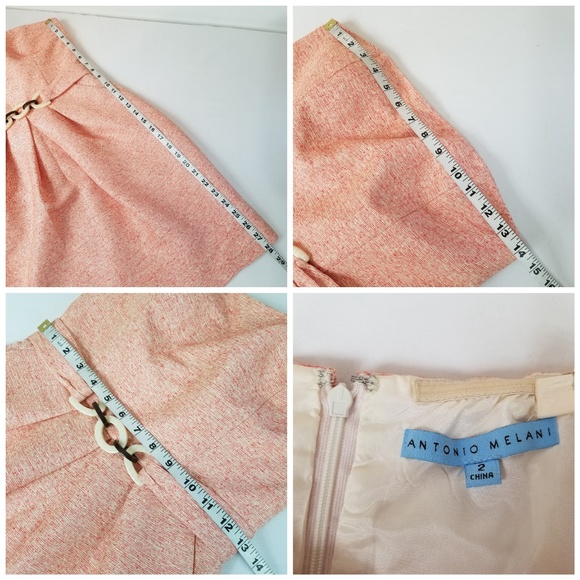 Antonio Melani Peach Knit Strapless Dress Size 2 - Picture 4 of 5